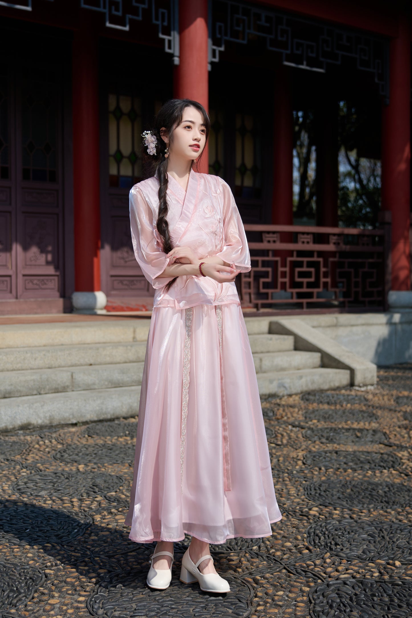 Lookbook Series Plus Size Printing Hanfu 186+187 Pink