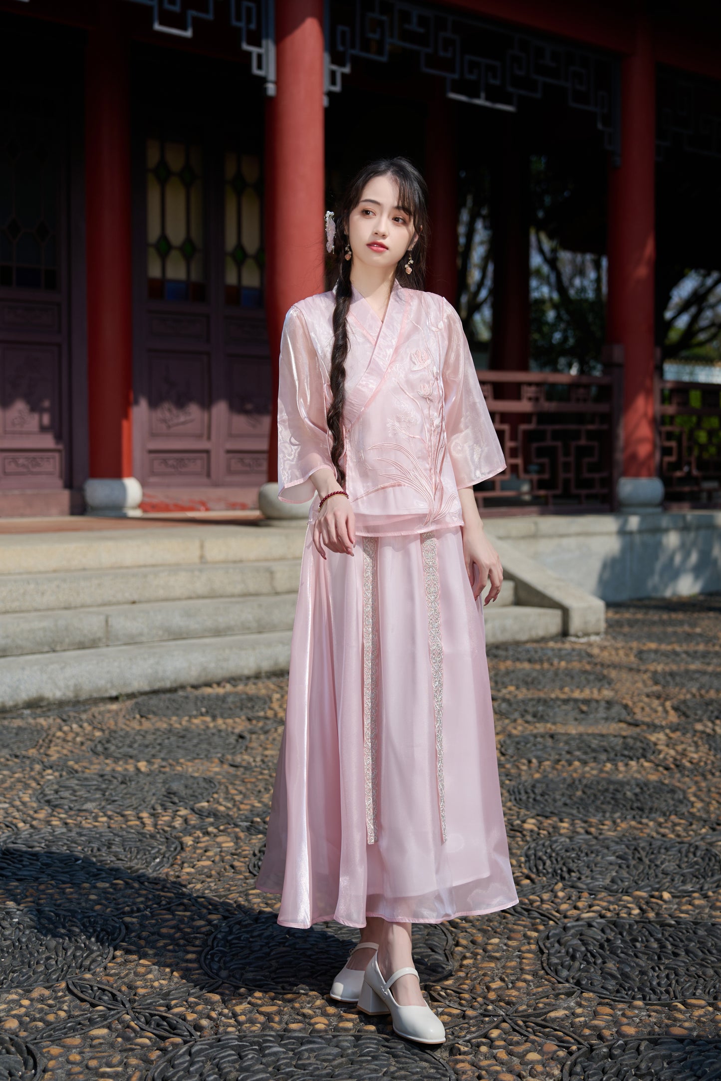 Lookbook Series Plus Size Printing Hanfu 186+187 Pink