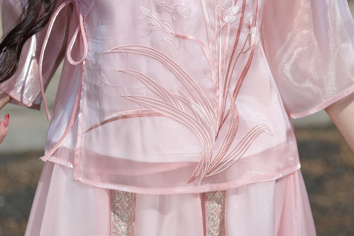 Lookbook Series Plus Size Printing Hanfu 186+187 Pink