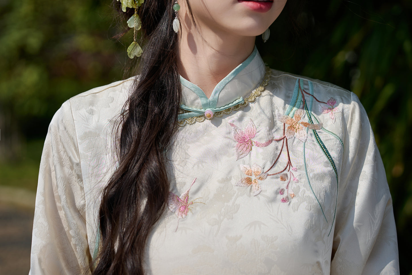 Lookbook Series Plus Size Printing Hanfu 8030+8031 Blue Beige