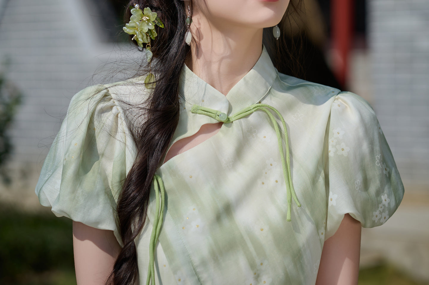Lookbook Series Plus Size Printing Hanfu 2592+2593 Green