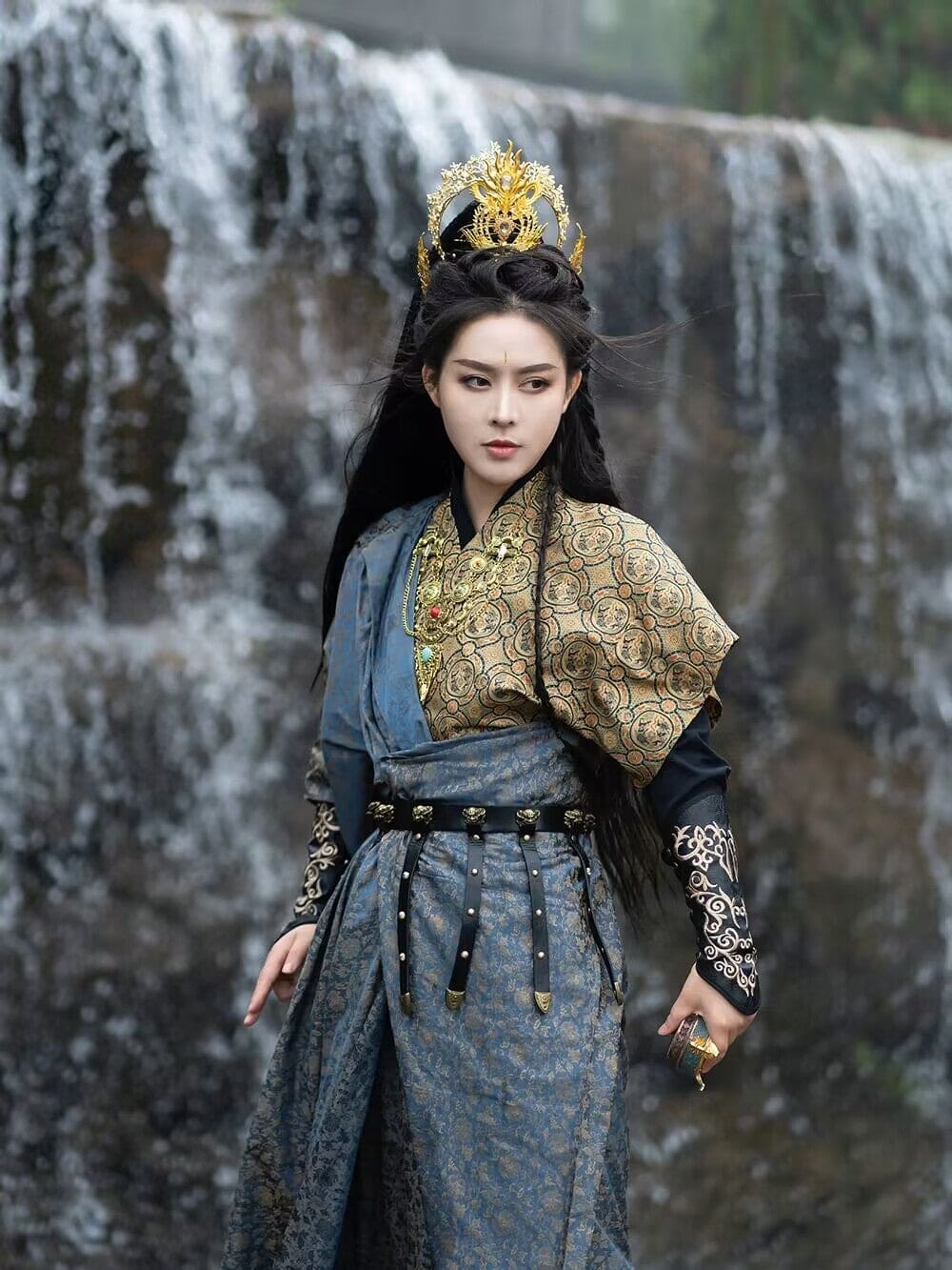 オリジナル漢服: 本物の唐時代の半袖丸首服 - ユニセックス ランウェイ エディション
