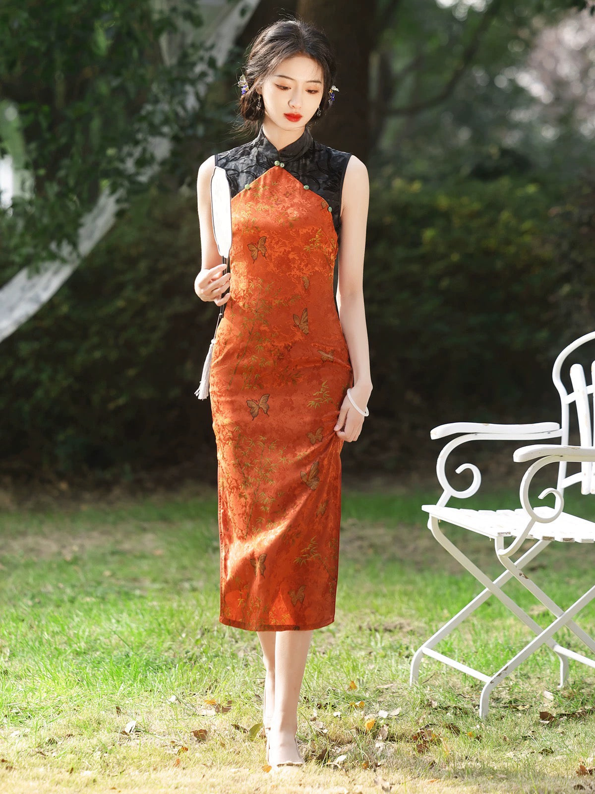 Modern Elegance Hanfu Qipao Cheongsam Dress Skirt, gifts for women 2024