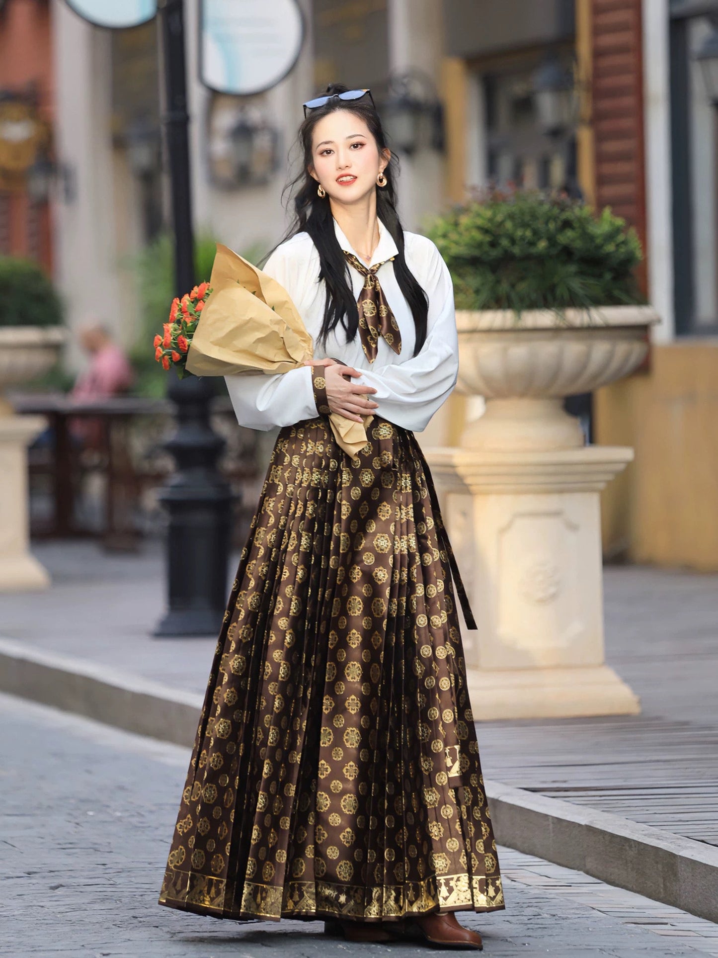Ming Dynasty Modern Hanfu Qipao Cheongsam Dress Skirt, gifts for women 2024