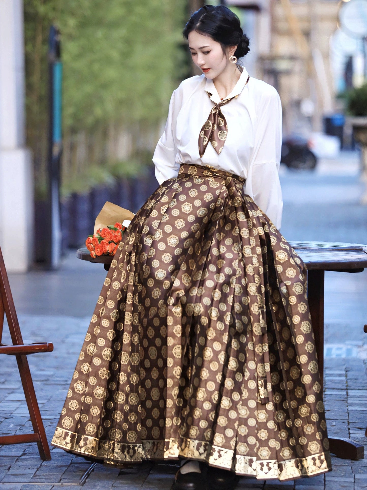 Ming Dynasty Modern Hanfu Qipao Cheongsam Dress Skirt, gifts for women 2024