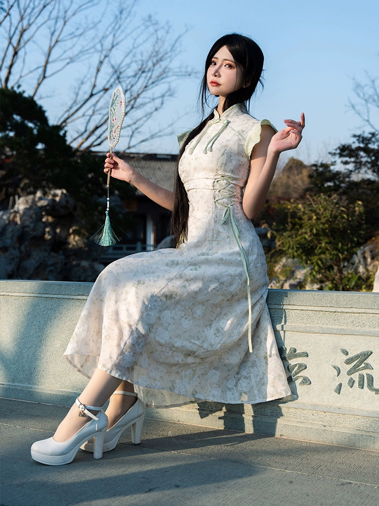 Flower Poetry Hanfu Cheongsam Late Spring