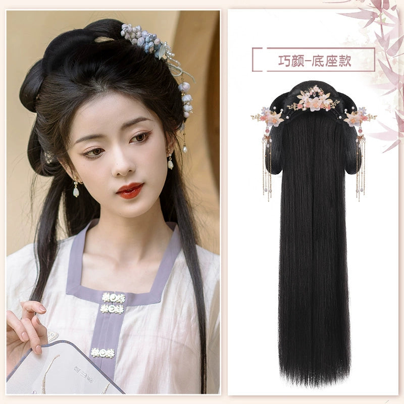 Hanfu Wig Natural Looking Fiber Hair for Women Song Suit