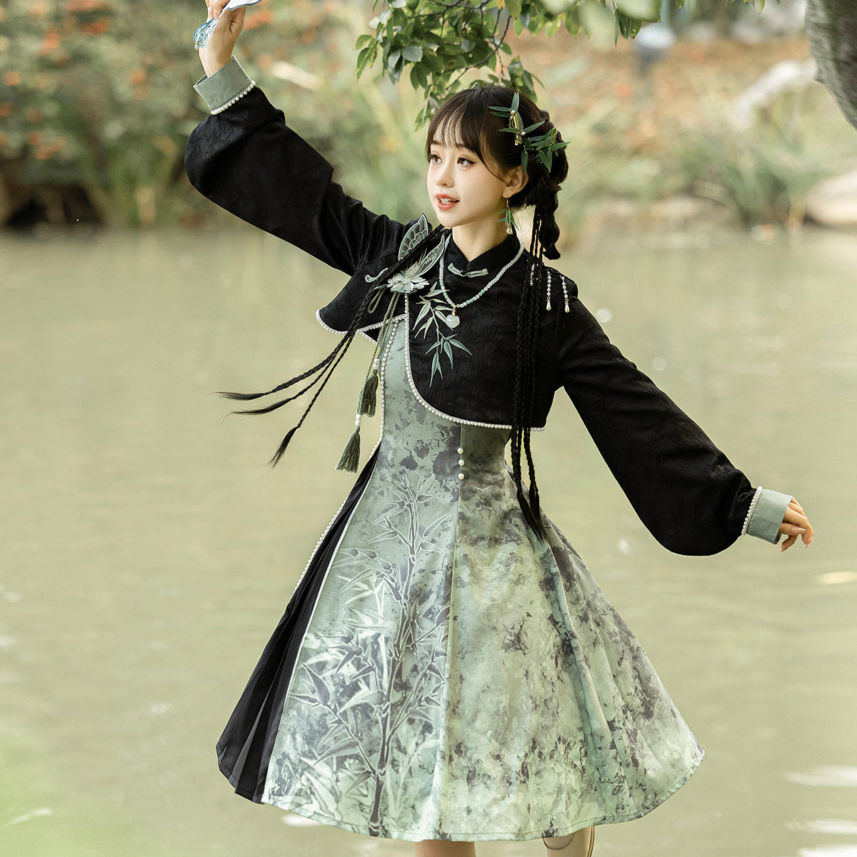 Han Element Series 2025 Hanfu Han Dresses Black