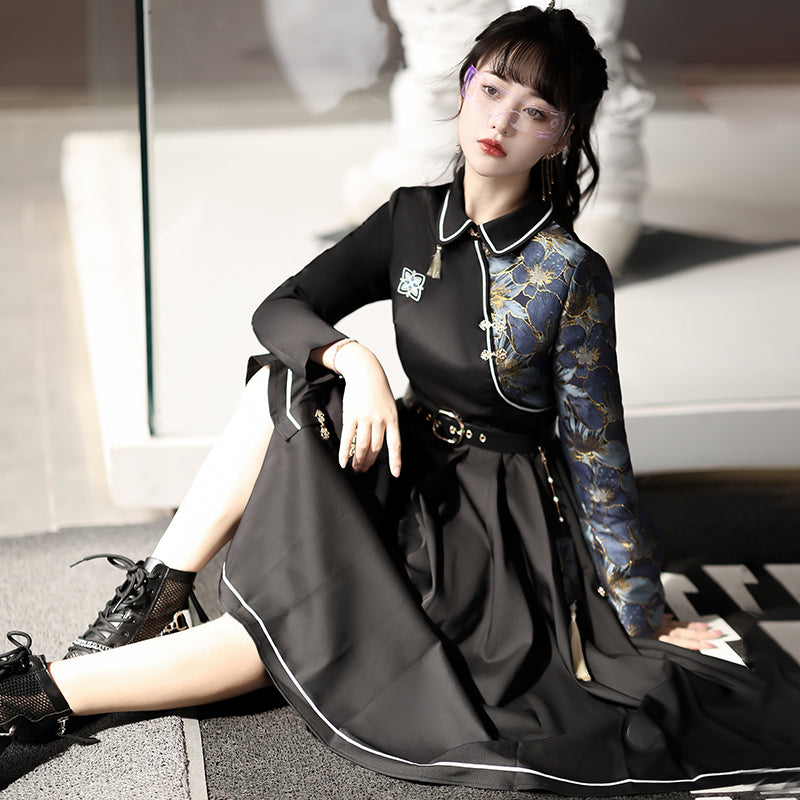 Han Element Series 2025 Hanfu Han-Style Dresses Black