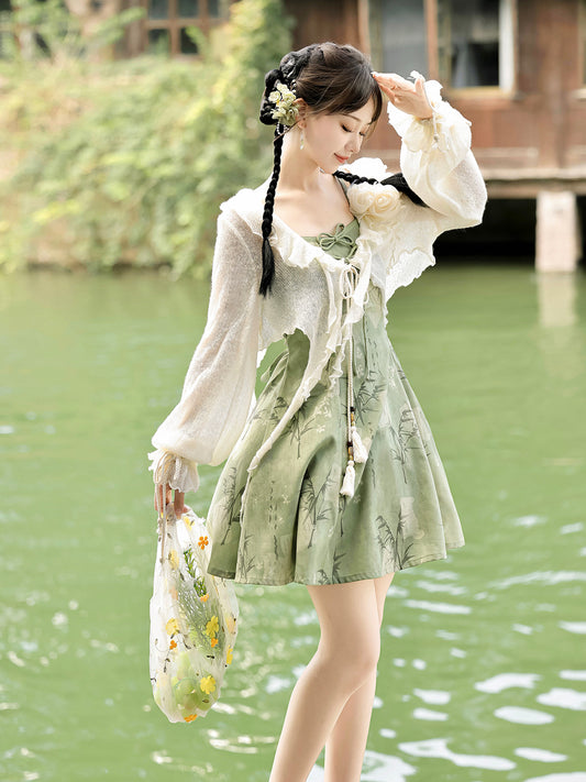 Han Element Series 2025 Hanfu Han-Style Dresses Glaucous