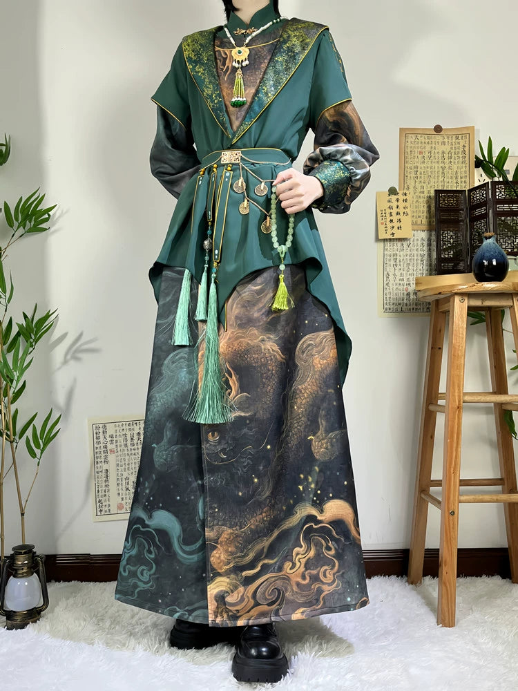 Flower Poetry Unisex Hanfu Pulao