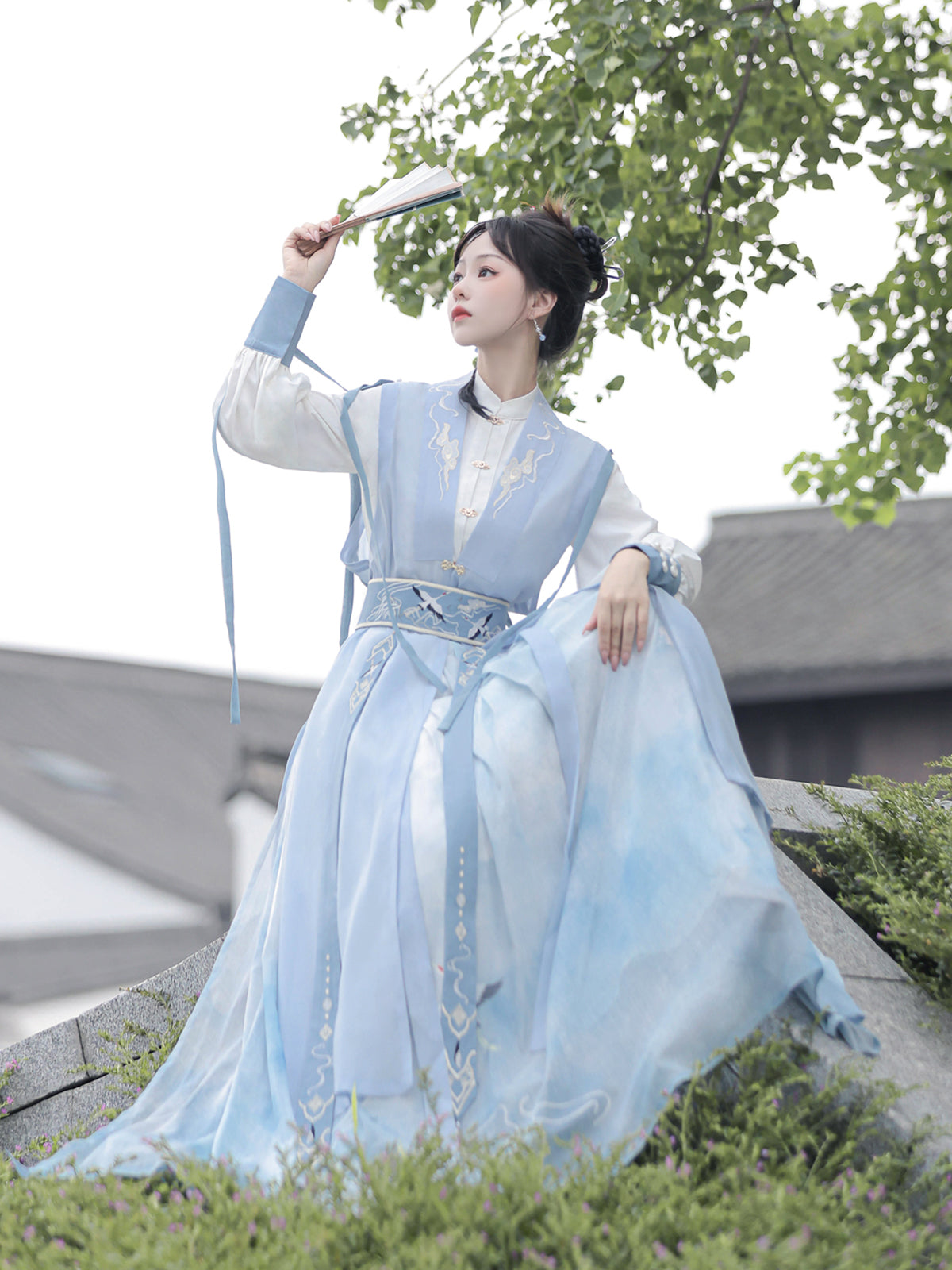 Han Element Series 2025 Hanfu Han-Style Dresses Pale Blue