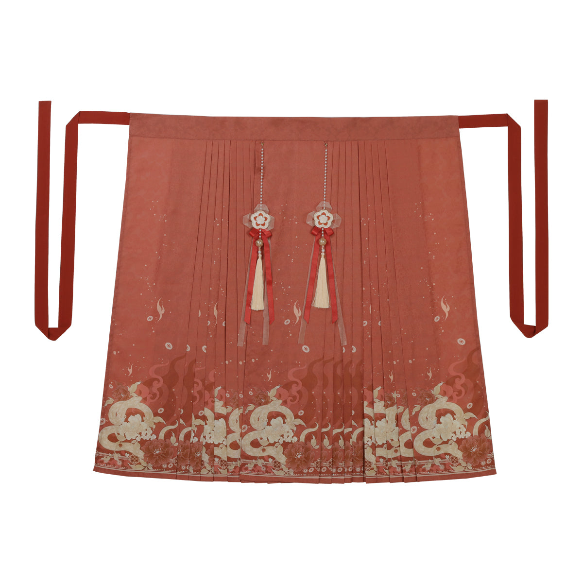 Han Element Series 2025 Hanfu Horse-Face Skirts Carmine