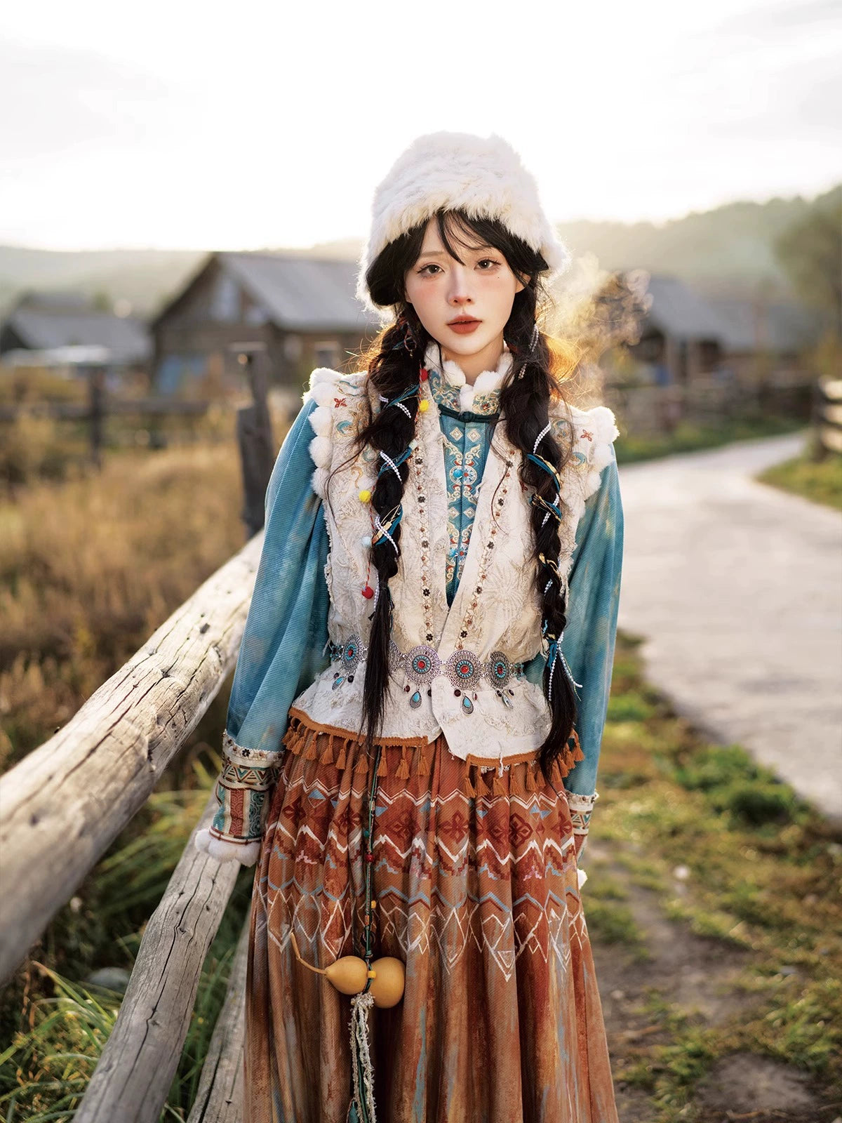Lookbook Series Ethnic Autumn Hanfu Snow Plains Pray
