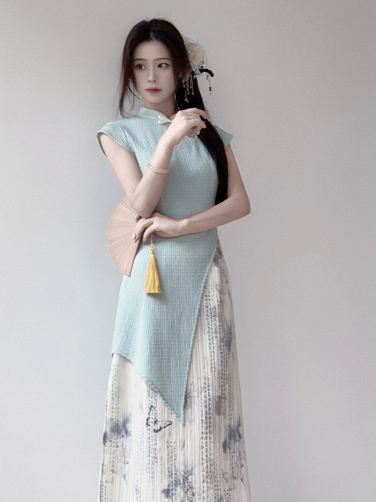 Flower Poetry Hanfu Cheongsam Spring Late