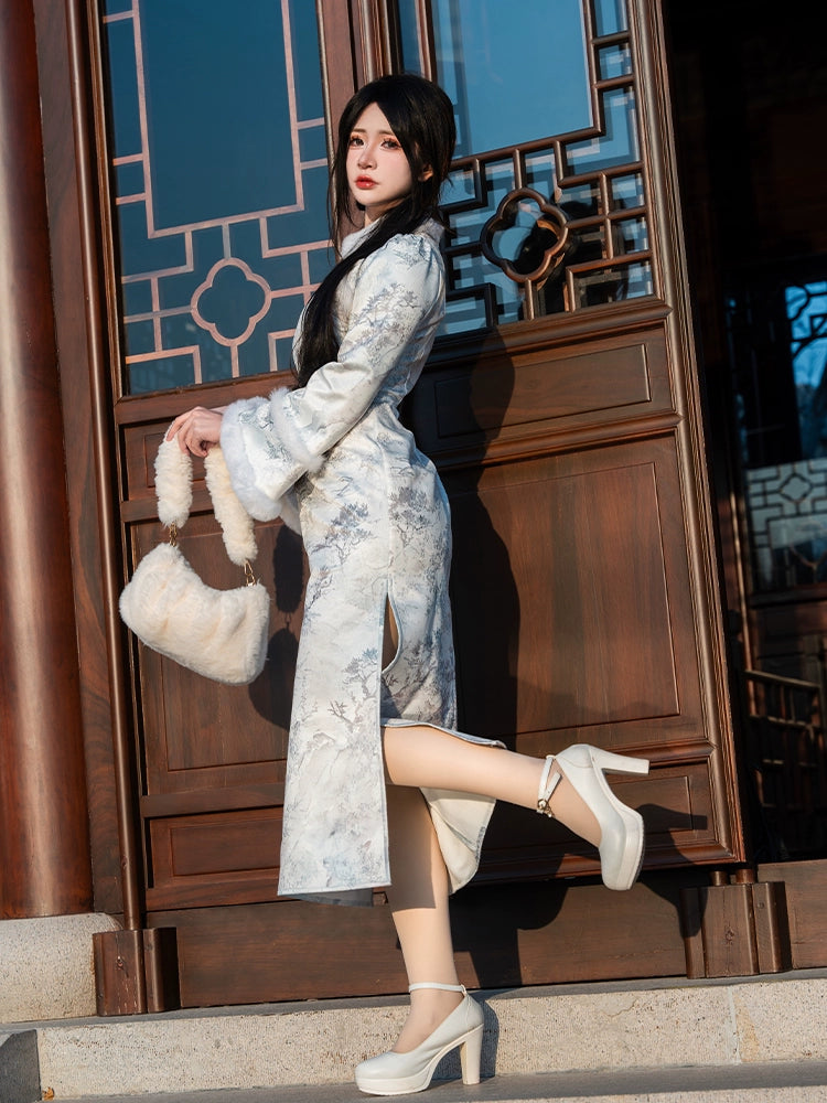 Flower Poetry Hanfu Cheongsam Radiant Bright
