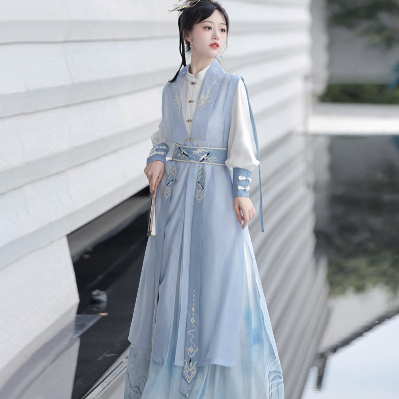 Han Element Series 2025 Hanfu Han-Style Dresses Pale Blue