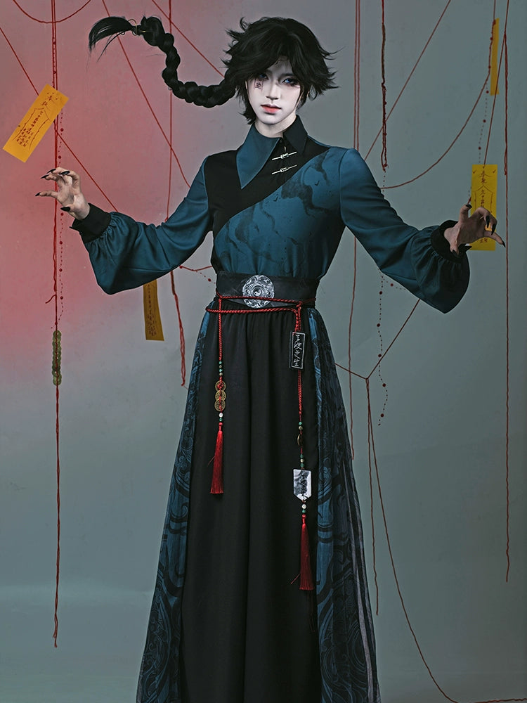 Flower Poetry Unisex Hanfu Kun Peng
