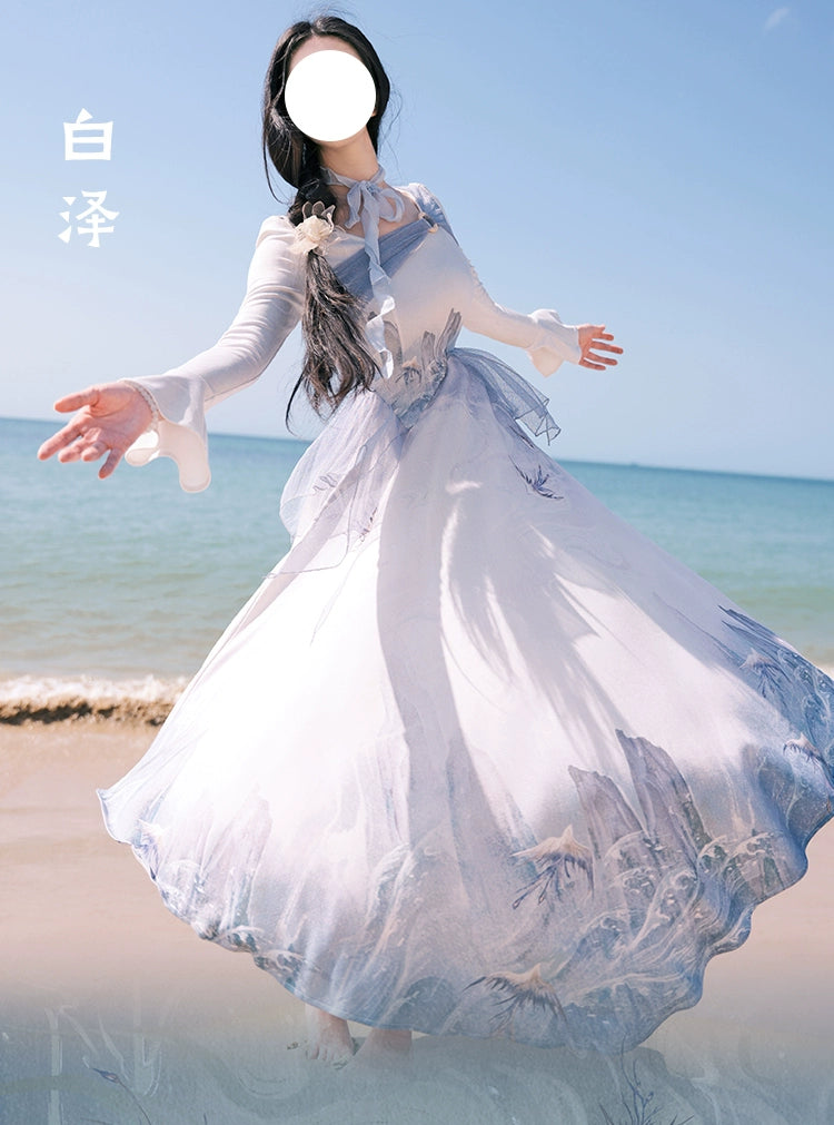 Flower Poetry Hanfu Bai Ze