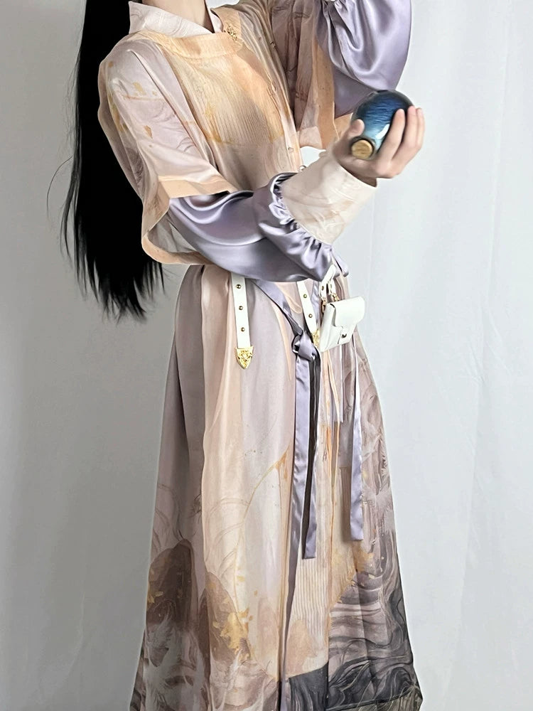 Flower Poetry Unisex Hanfu Wild Geese Return
