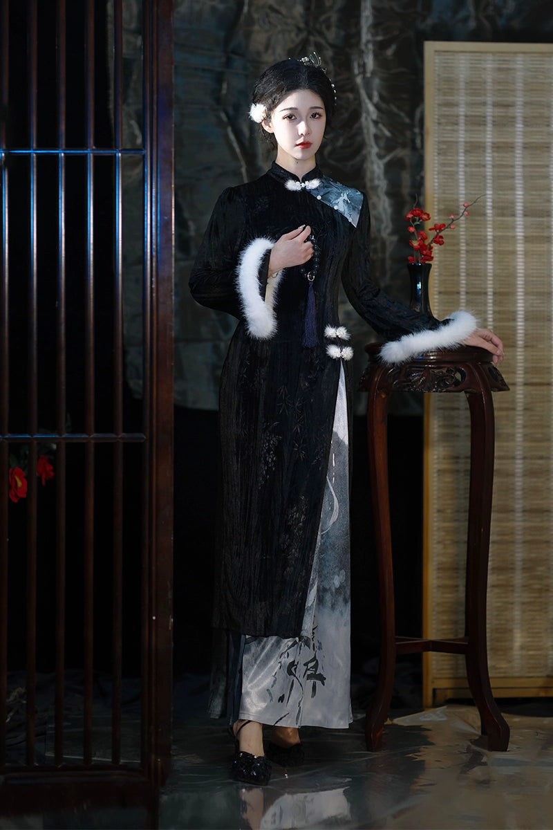 Flower Poetry Hanfu Cheongsam Forget Worries