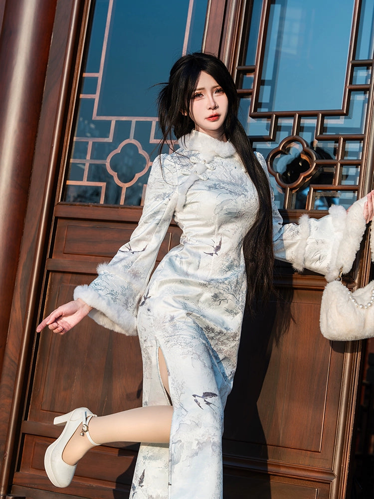 Flower Poetry Hanfu Cheongsam Radiant Bright