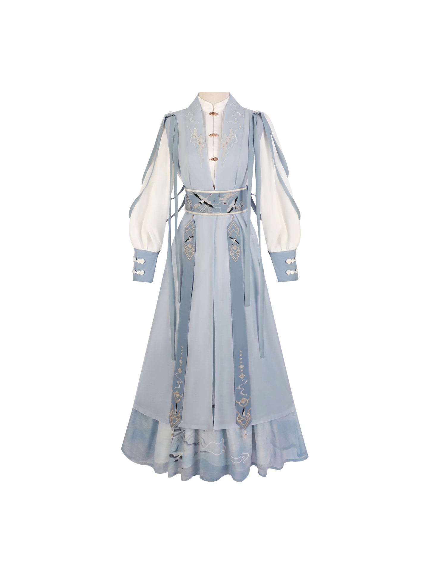 Han Element Series 2025 Hanfu Han-Style Dresses Pale Blue