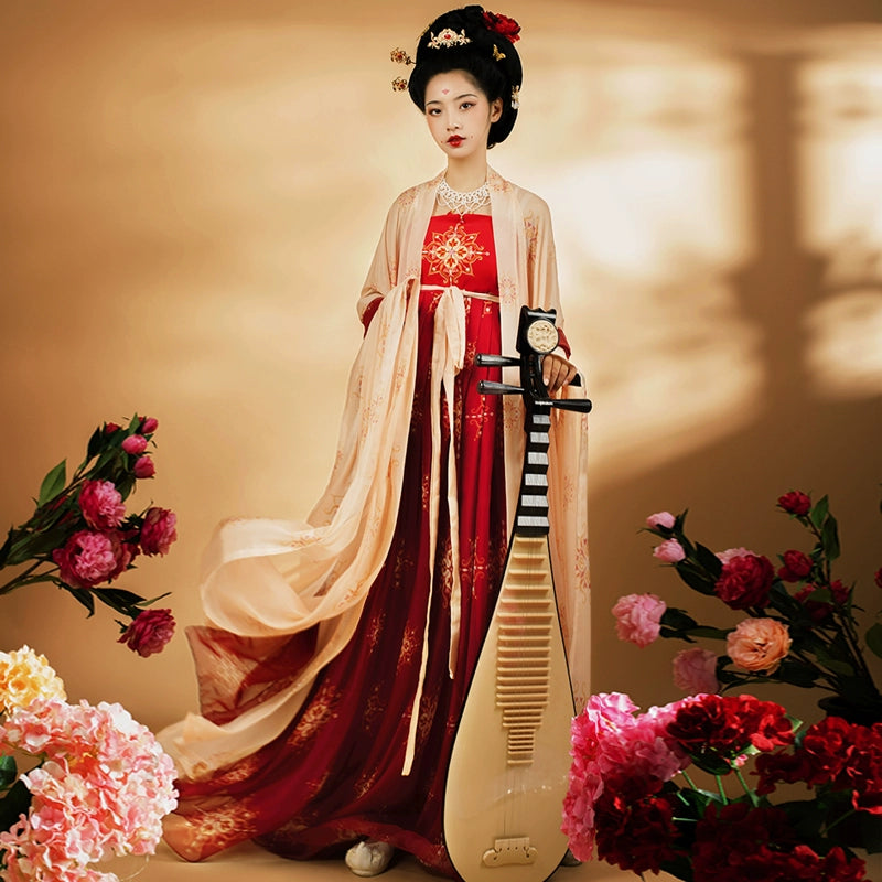 Women's Tang style Hanfu Chest-length skirt Spring Pashmina
