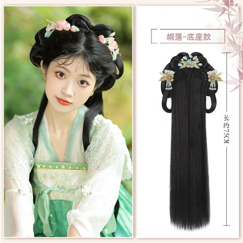 Hanfu Wig Natural Looking Fiber Hair for Women Song Suit