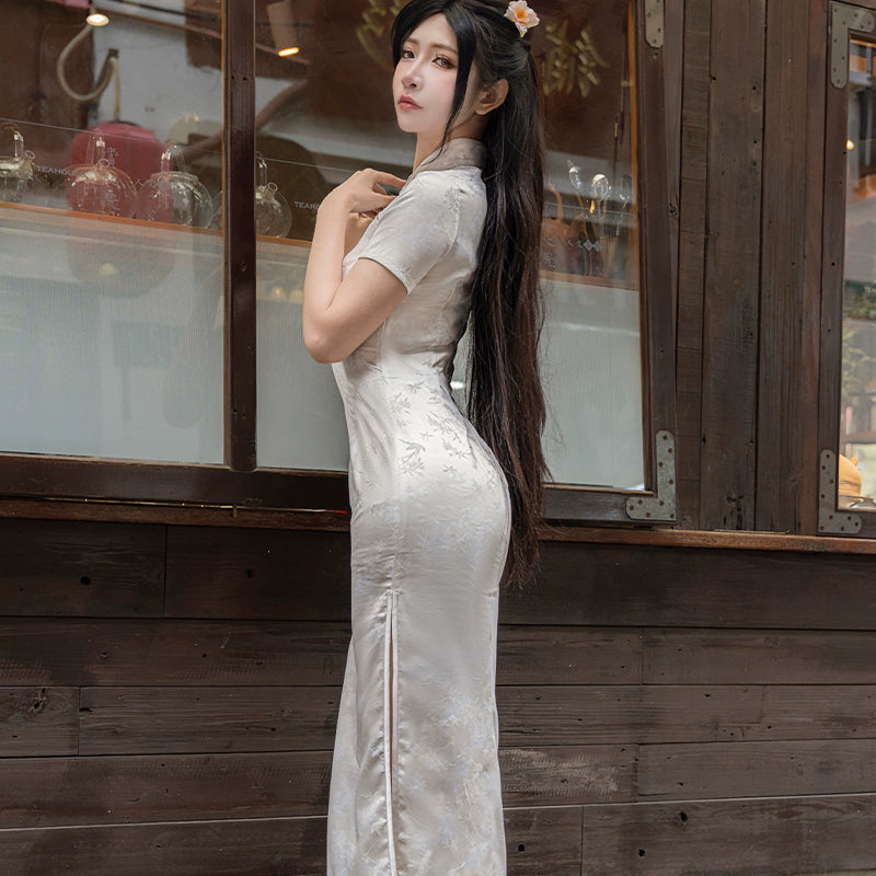 Flower Poetry Hanfu Cheongsam Catkins Fall