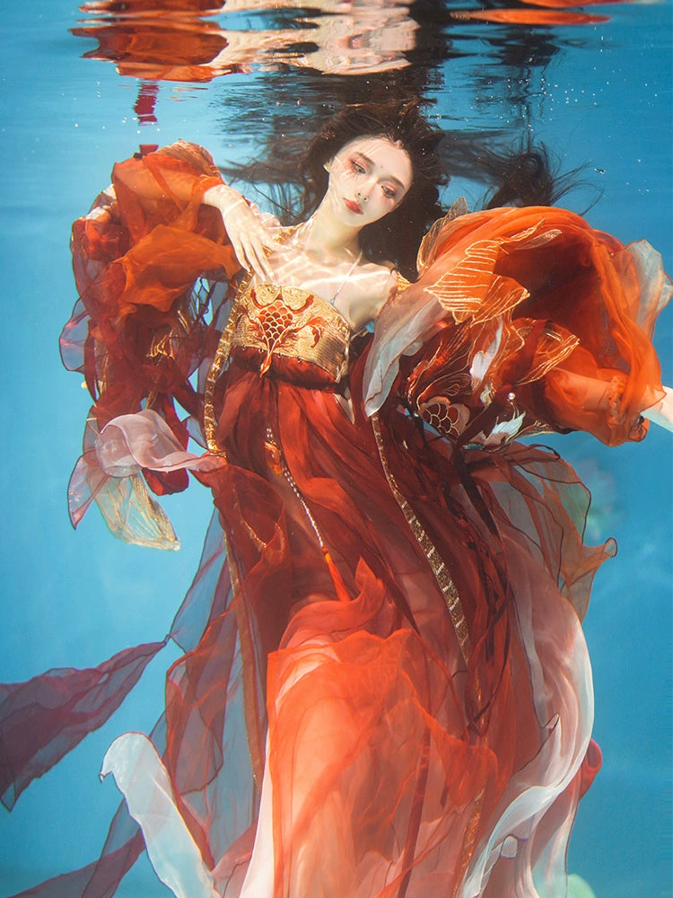 red koi dress A Sunday well spent Comment "KOI" for a link to everything I'm wearing. I absolutely love this 3D koi fish dress, perfect for summer vibes https://liketk.it/5iPIV #shopltk