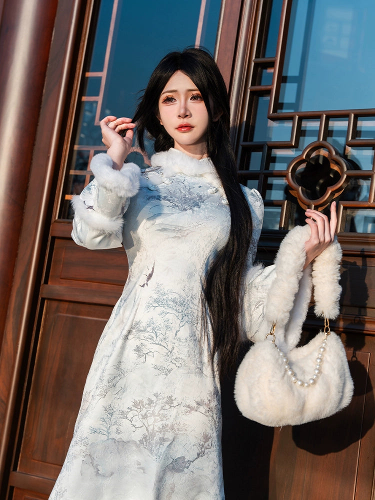 Flower Poetry Hanfu Cheongsam Radiant Bright