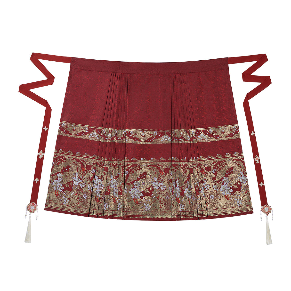Han Element Series 2025 Hanfu Horse-Face Skirts Red