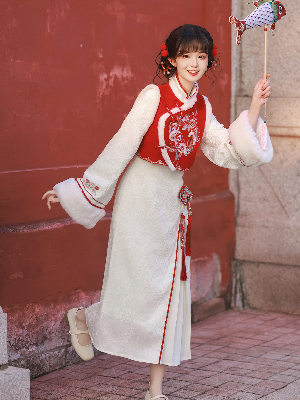 Han Element Series 2025 Hanfu Han-Element Outerwear Red