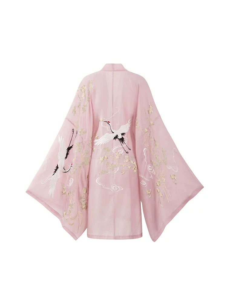 Fen Hua Shen : Pollination Cloud Dress-Large Sleeve Shirt