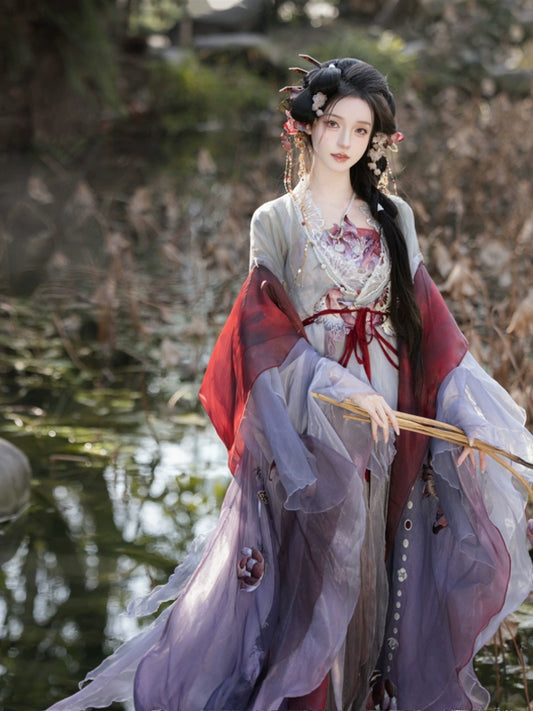 Cloud-Kissing Nature Series Fallen Blossom Tang Hanfu