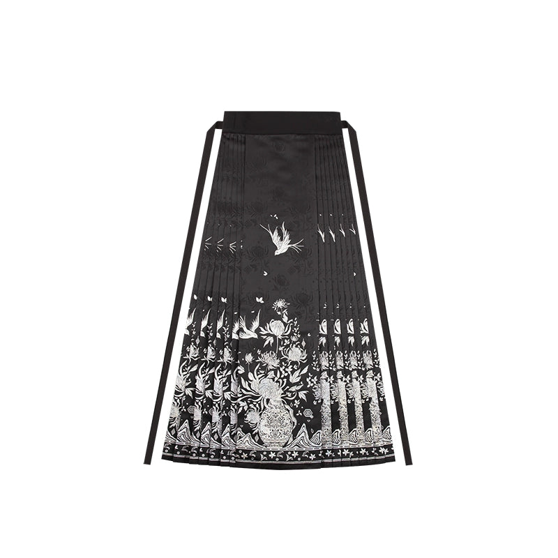 Serene Return Series Hanfu Bachelor's Mamian Skirt