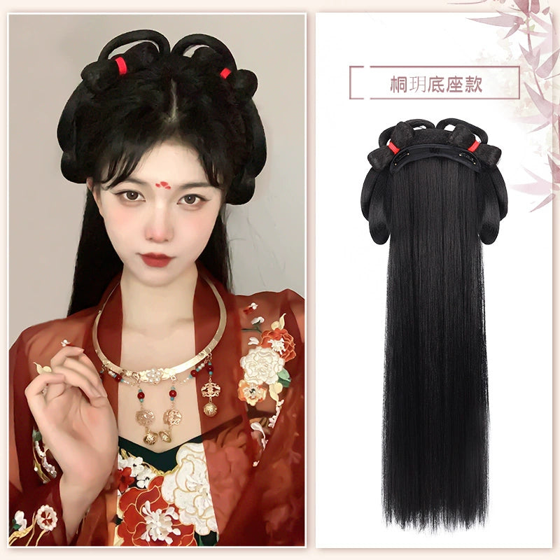 Hanfu Wig Natural Looking Fiber Hair for Women Song Suit