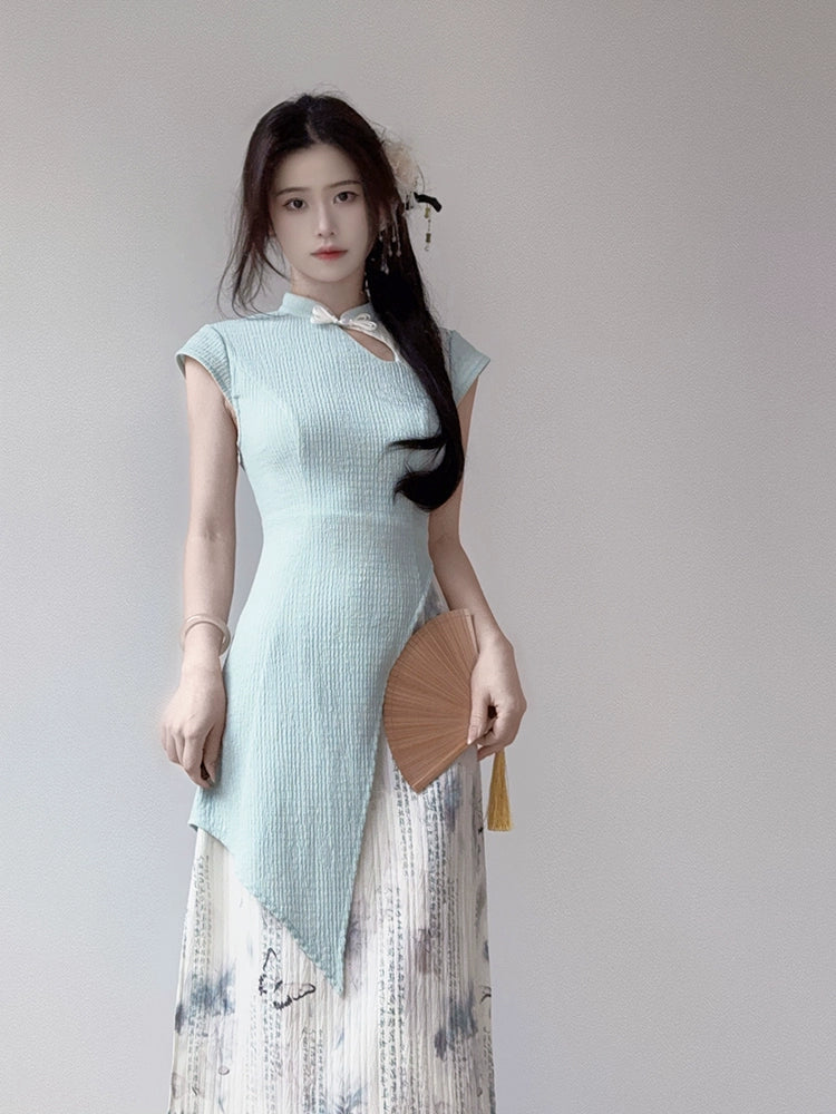 Flower Poetry Hanfu Cheongsam Spring Late