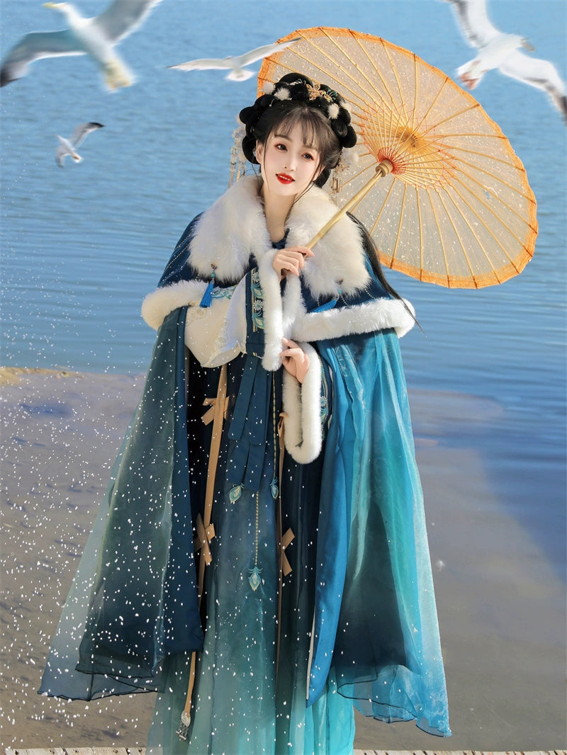 優雅な唐王朝風の漢服ドレス:優美な魅力を備えたQuixiongスタイル