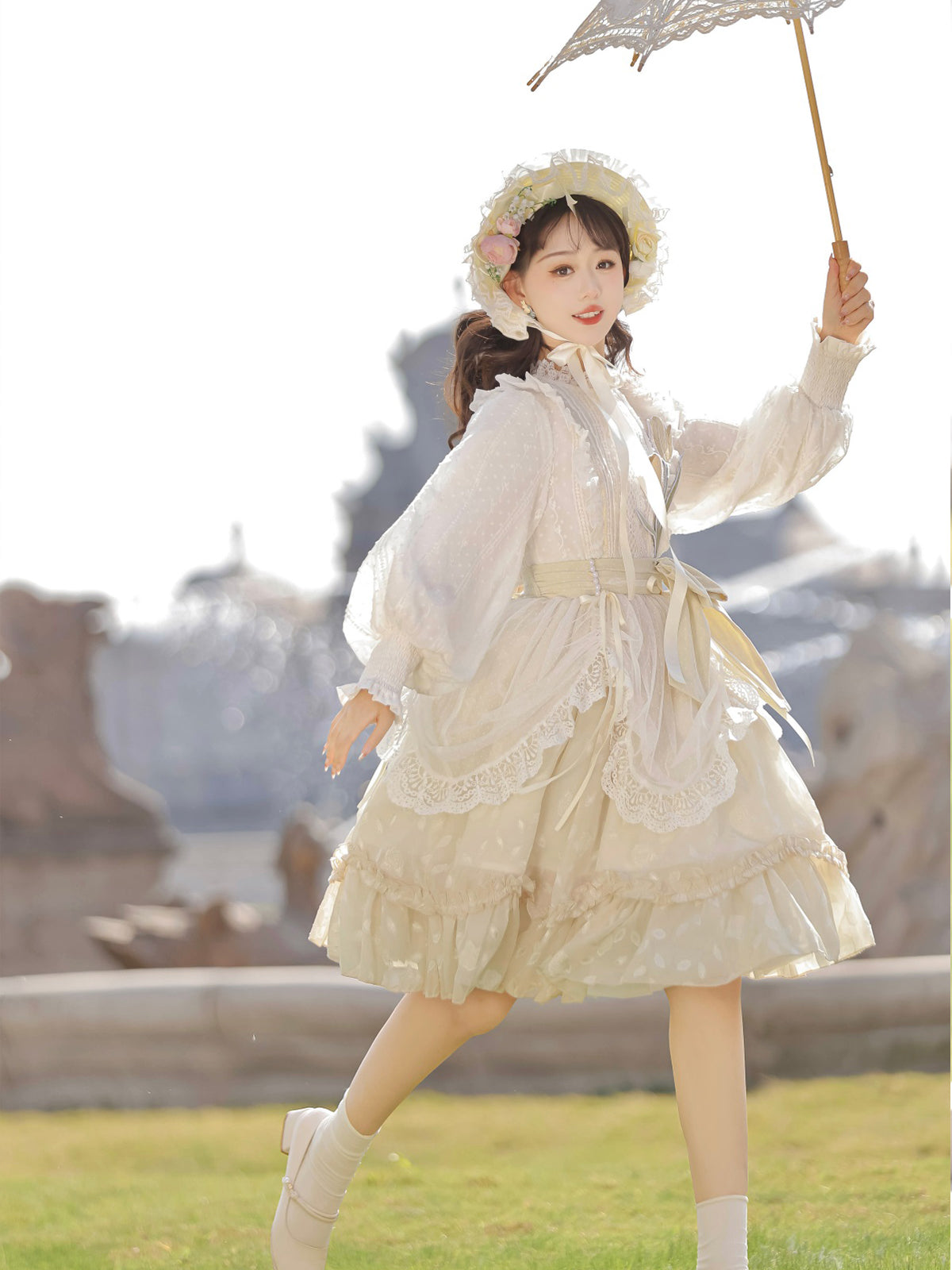 Han Element Series 2025 Hanfu Han-Style Lolita Dresses Beige