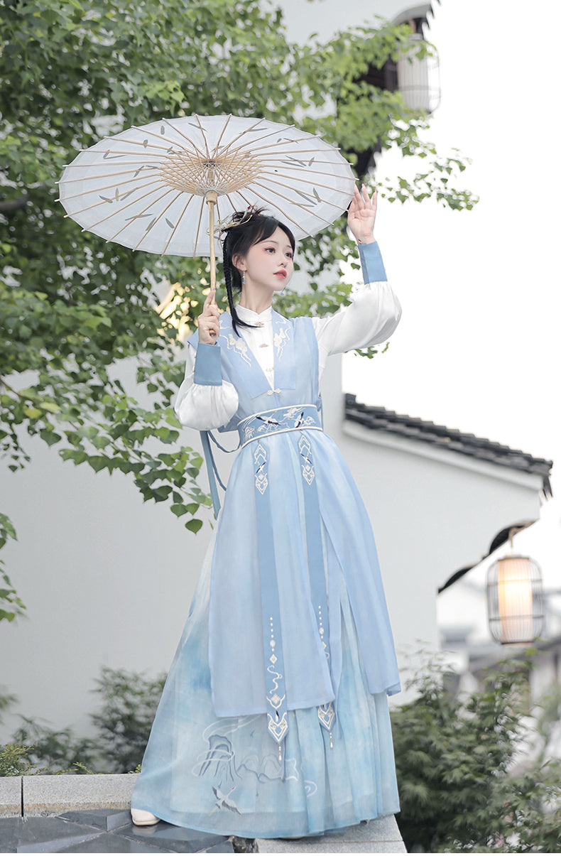 Han Element Series 2025 Hanfu Han-Style Dresses Pale Blue