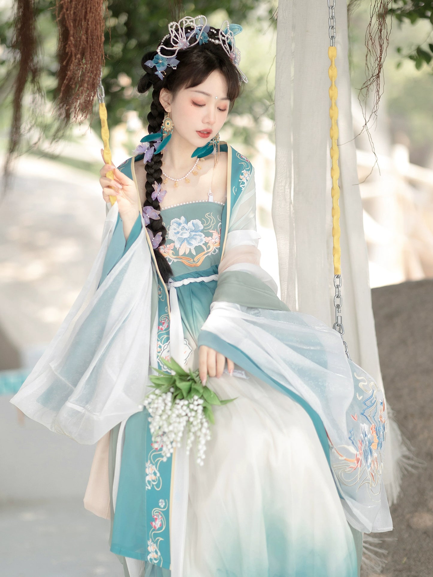 Qingshan Dream Original Hezi skirt improved Hanfu women's Tang Dynasty