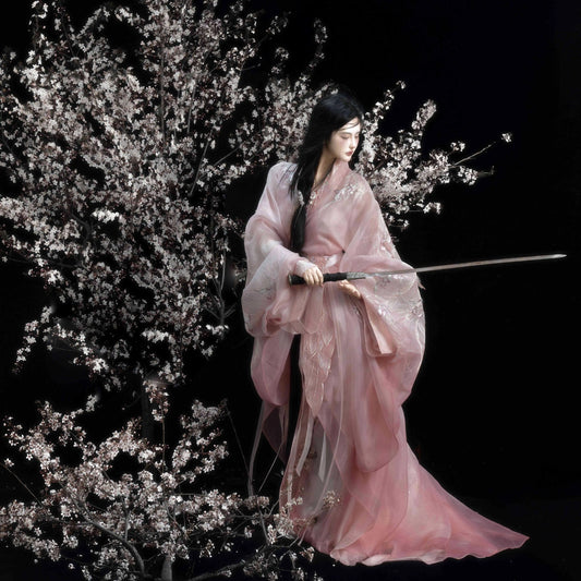 Haute Couture Series Woven Fabric Embroidered Hanfu Qing Huan Rubythornix Han