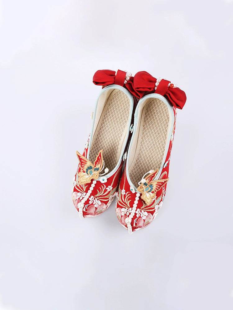 Luanfeng Xianyu : Luan-Phoenix Celestial Plumage Wedding-Shoes