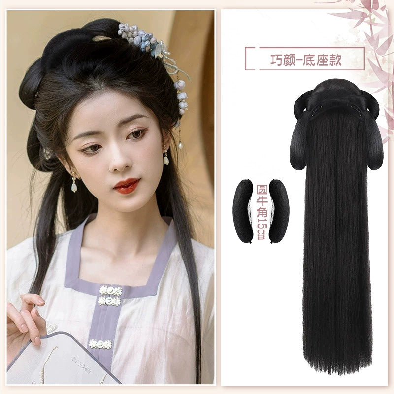 Hanfu Wig Natural Looking Fiber Hair for Women Song Suit