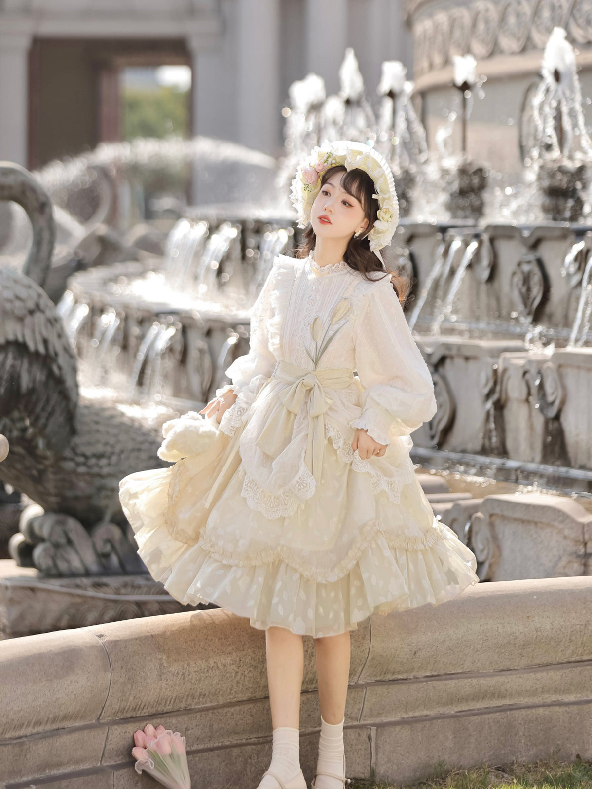 Han Element Series 2025 Hanfu Han-Style Lolita Dresses Beige