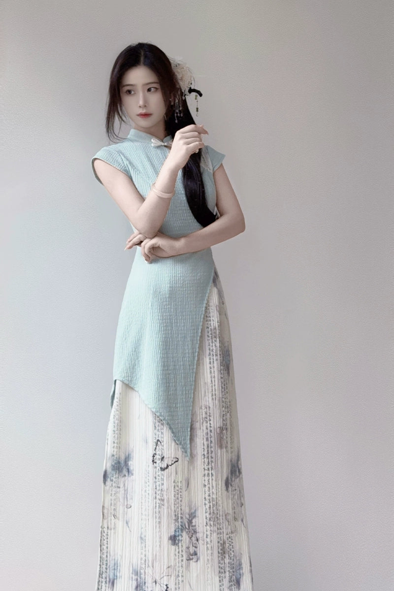 Flower Poetry Hanfu Cheongsam Spring Late