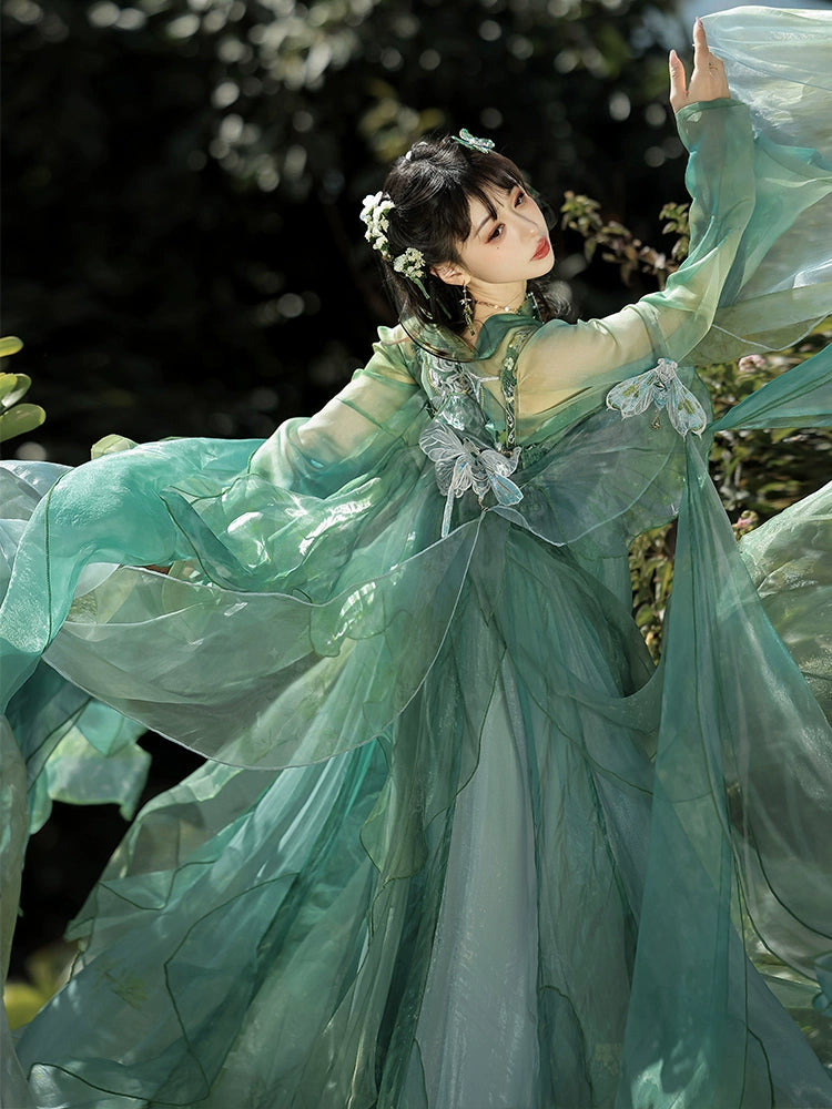 Bestie Series Green Cicada Tang Dynasty Hanfu