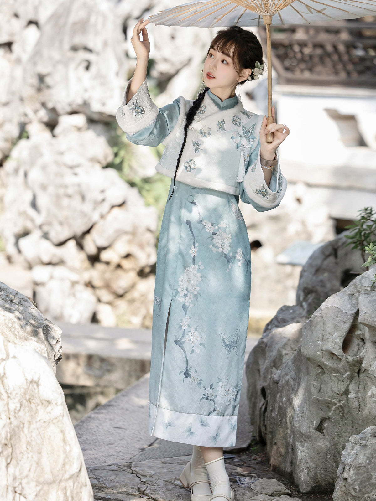 Han Element Series 2025 Hanfu Modified Qipaos Purple